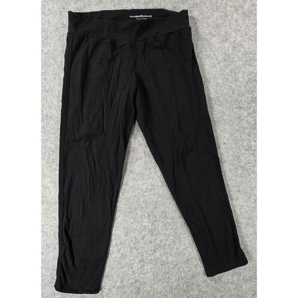 Norma Kamali Pants - Norma Kamali NK383125 Women's Black Cropped Legging Pants Size XL